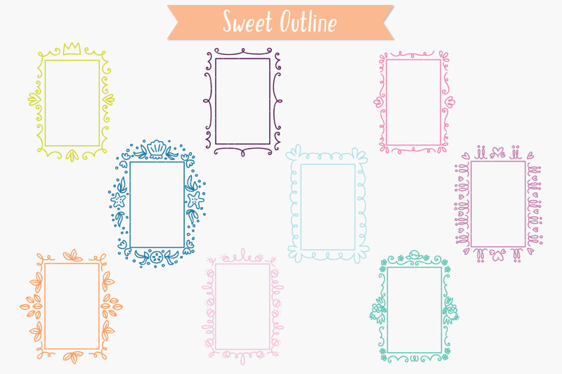 colored-rectangle-doodle-frames-hand-drawn-oblong-border-wreath