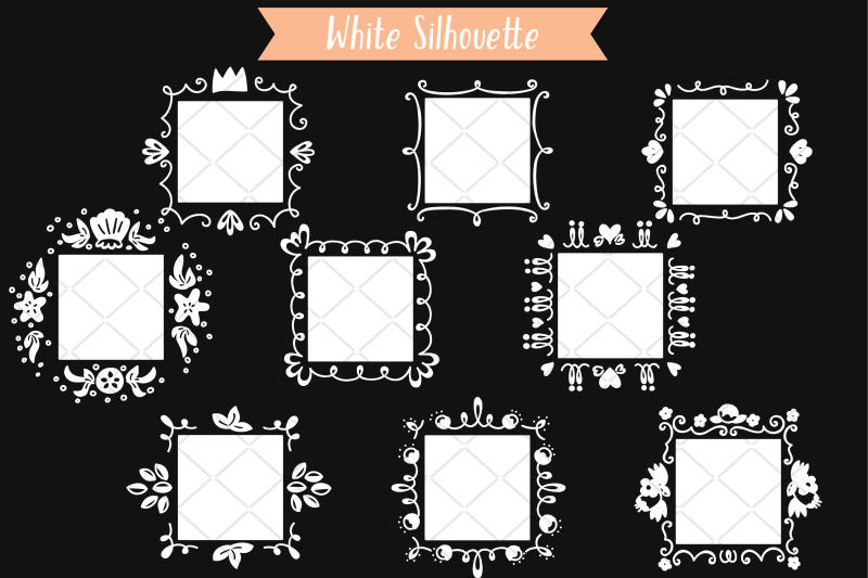 white-square-doodle-frames-hand-drawn-monogram-border