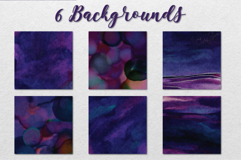 violet-and-navy-watercolor-collection