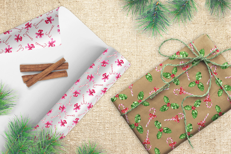 watercolor-christmas-seamless-patterns