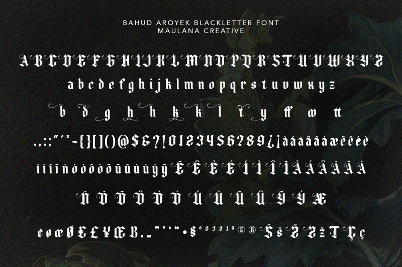 bahud-aroyek-decorative-display-font-blackletter