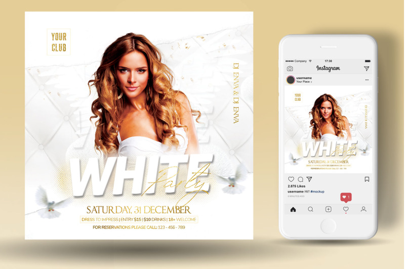 white-party-flyer