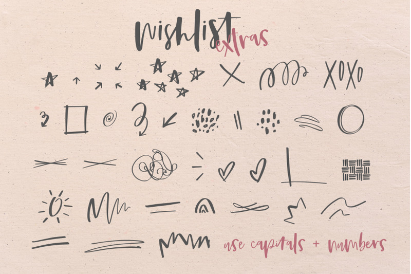 wish-list-hand-lettered-font