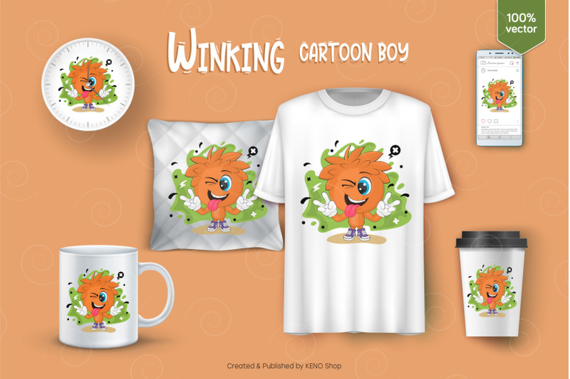 cartoon-winking-boy