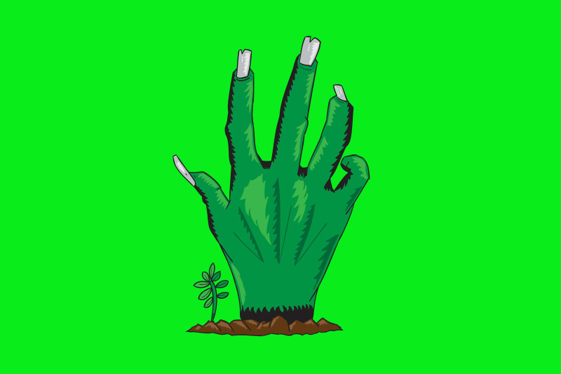 halloween-icon-with-green-zombie-hand