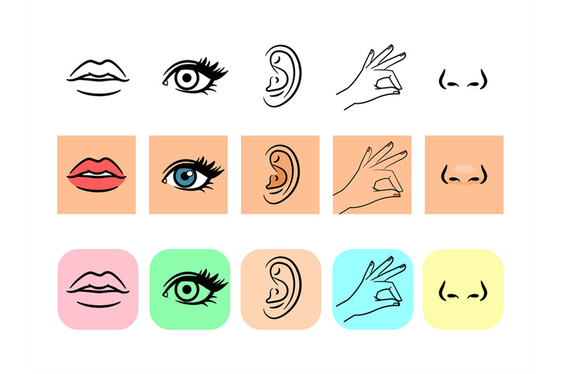 five-senses-icons