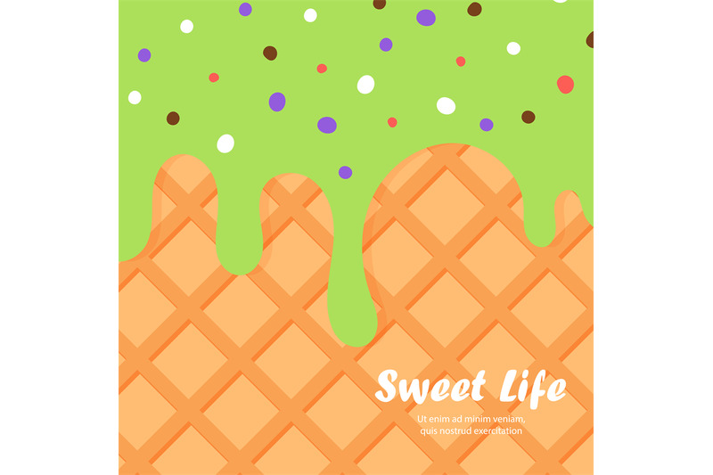 ice-cream-and-wafer-background