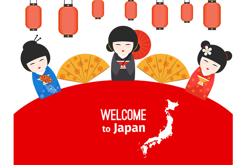 welcome-to-japan-vector-poster-design-with-japanese-symbols