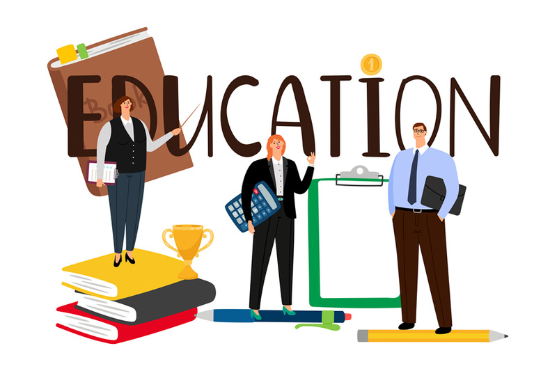 cartoon-style-people-man-and-woman-education-vector-concept