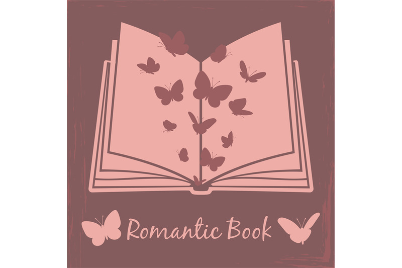 romantic-book-vintage-poster-vector-design-with-book-silhouette-and-bu