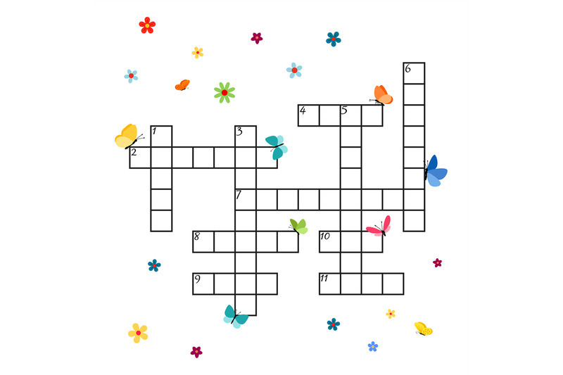 crossword-template-with-butterflies