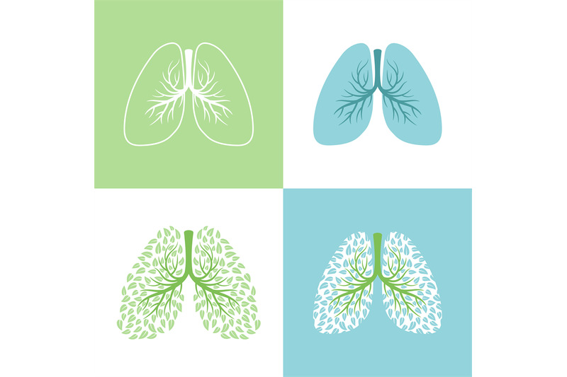 lunges-lung-and-bronchus-vector-illustration-healthy-lungs-tree-with