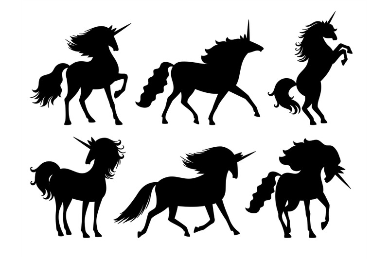 unicorn-silhouettes-vector-unicorns-silhouette-set-isolated-on-white