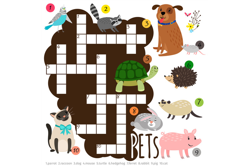 cartoon-character-pets-kids-crossword