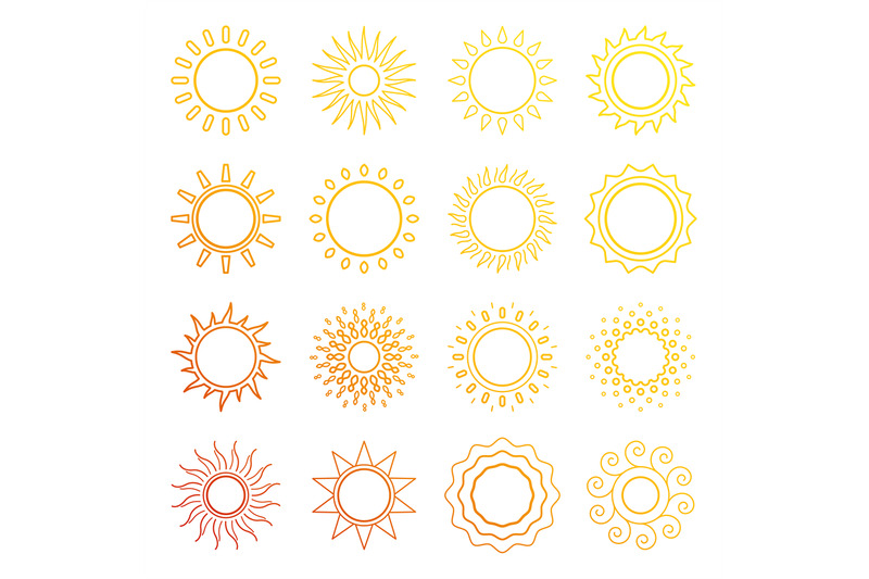 orange-line-sun-icons