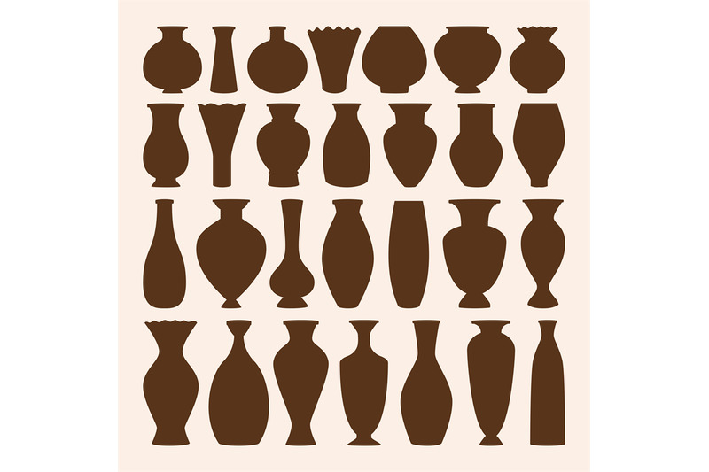 ancient-bowls-icons-vector-collection-vase-and-amphora