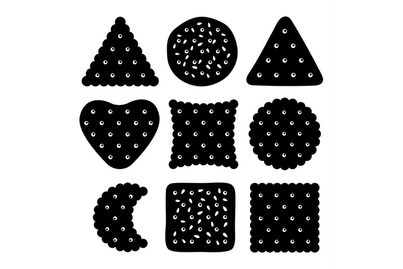 vector-buscuits-and-cookies-set-black-white