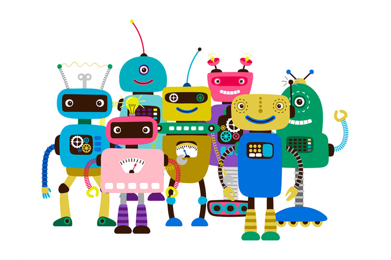 group-of-cartoon-character-robots