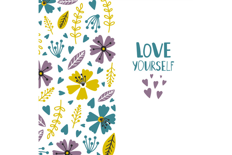 love-yourself-banner-or-card-vector-template