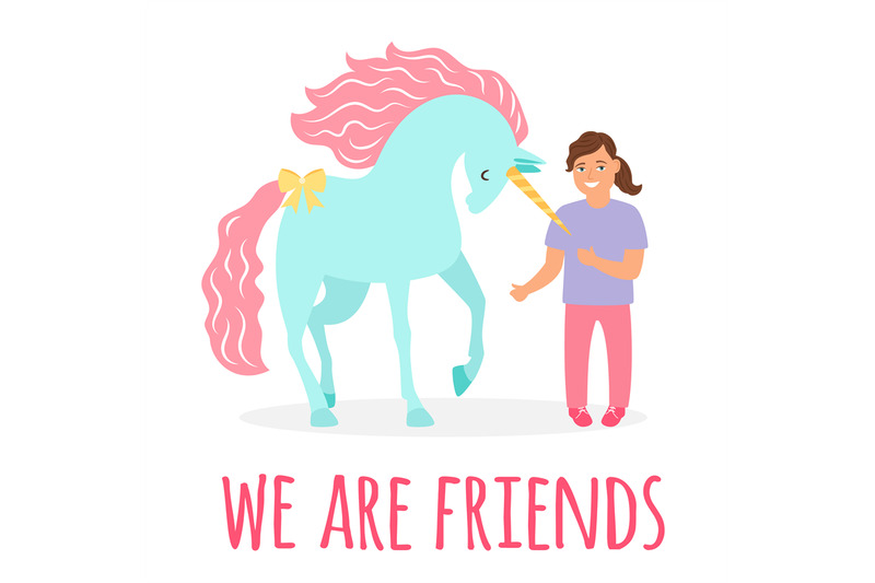 friendship-girl-and-unicorn-vector-illustration-best-friend