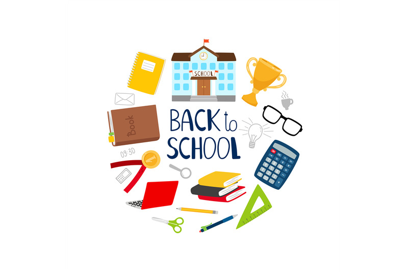 back-to-school-vector-banner-with-stationery-books-and-school-buildin