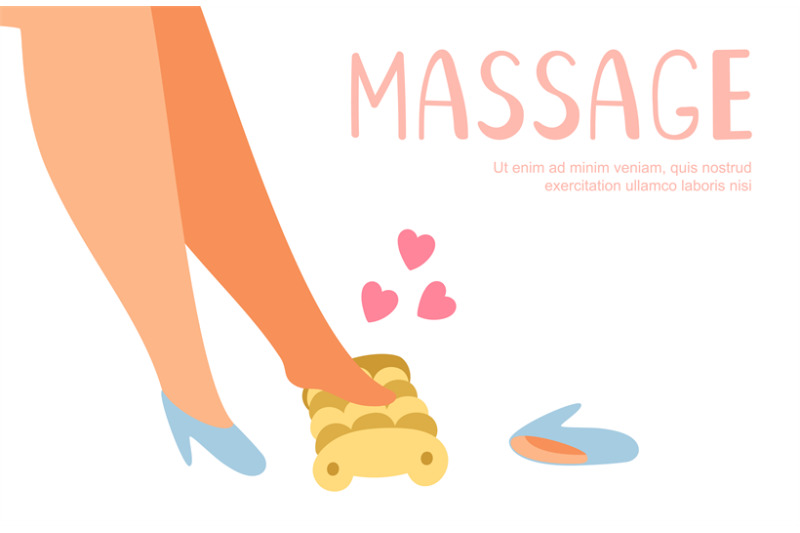 bare-feet-massage-vector-background-foot-massager-illustration