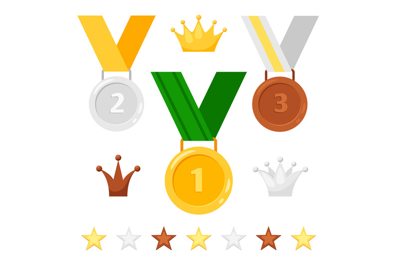 medals-crowns-and-stars-set