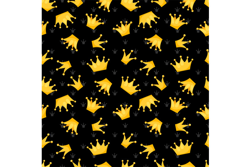 gold-vector-crowns-on-black-seamless-pattern-design