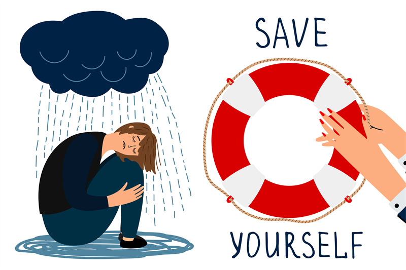 save-yourself-vector-concept-depressed-girl-and-lifebuoy-illustration