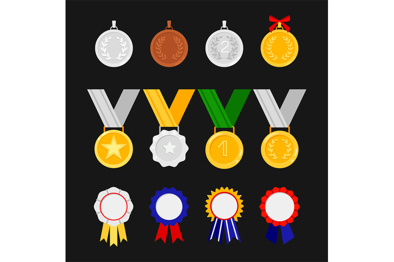 vector-orders-and-medals-isolated-on-black-background-awards-icons-se