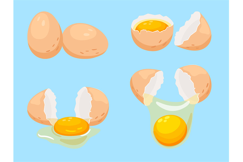 cartoon-eggs-icons-set