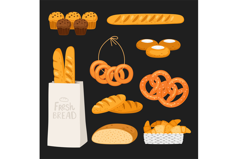 fresh-bread-and-pastry-isolated-onblack-background-vector-bakery-shop