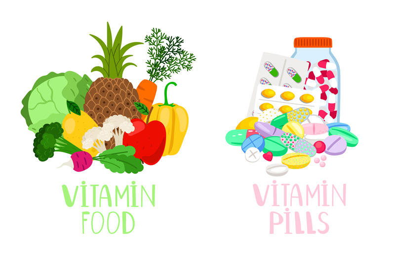 vitamin-food-and-pills