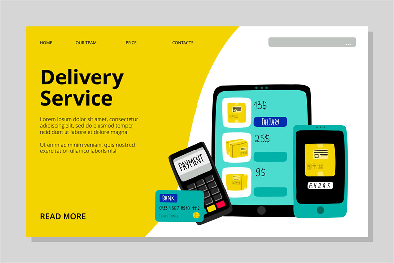 delivery-service-landing-page-fast-delivery-online-payment-vector-ba
