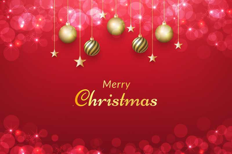 red-christmas-background-with-gold-ornaments-and-glowing-bokeh-effect