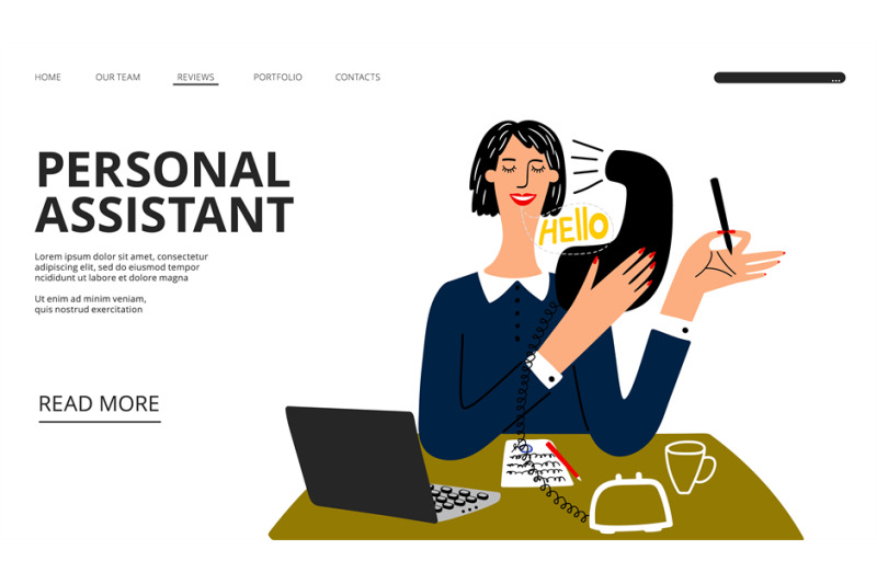 personal-assistant-landing-page-vector-business-help-web-banner-templ