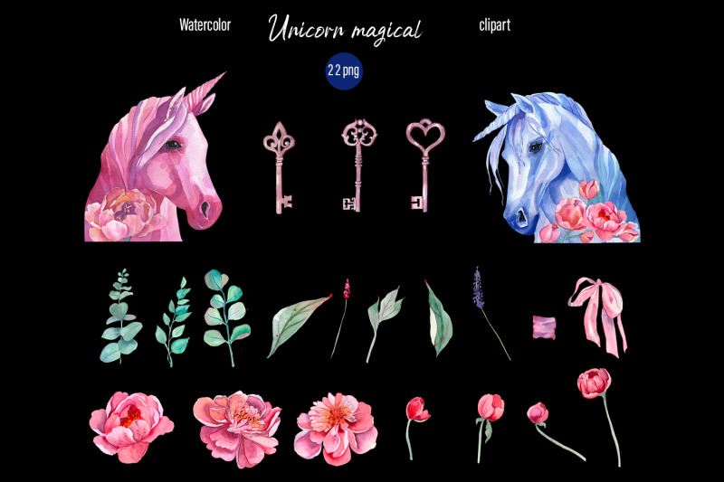 unicorn-clipart-watercolor