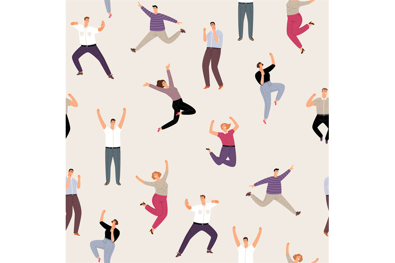 people-man-and-woman-happy-jumping-seamless-pattern