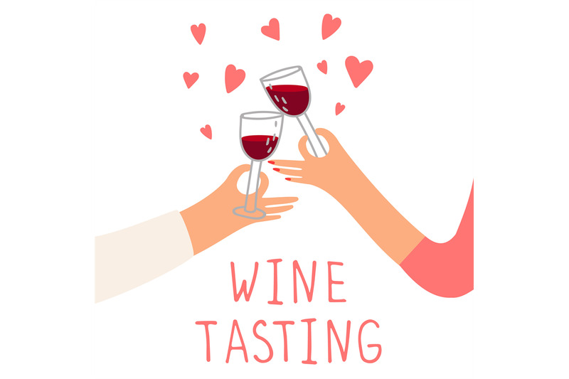 wine-tasting-concept-red-wine-and-hearts-hands-holding-glasses-of-dr