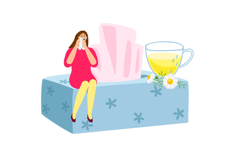 natural-sedative-chamomile-tea-flat-crying-woman-napkins-box-daisie