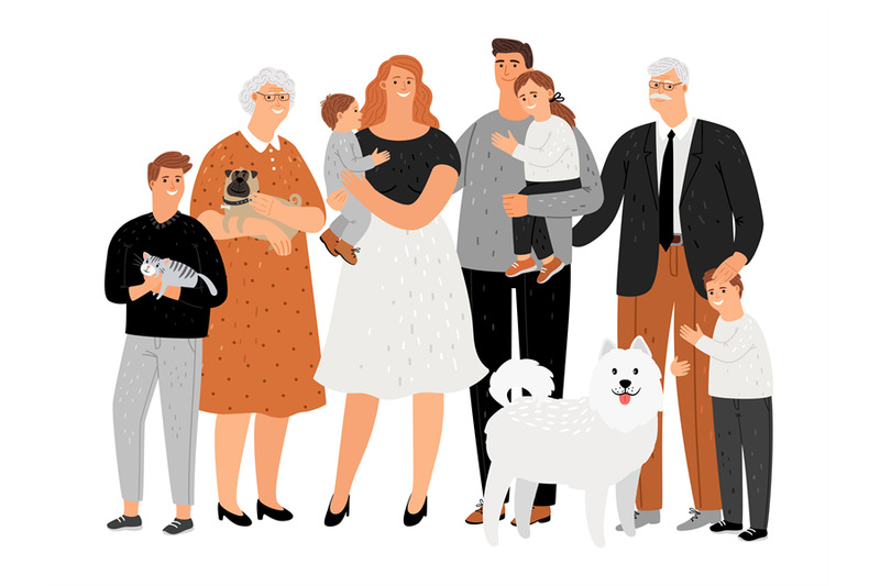 cartoon-happy-family-portrait