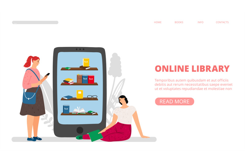 online-library-landing-page