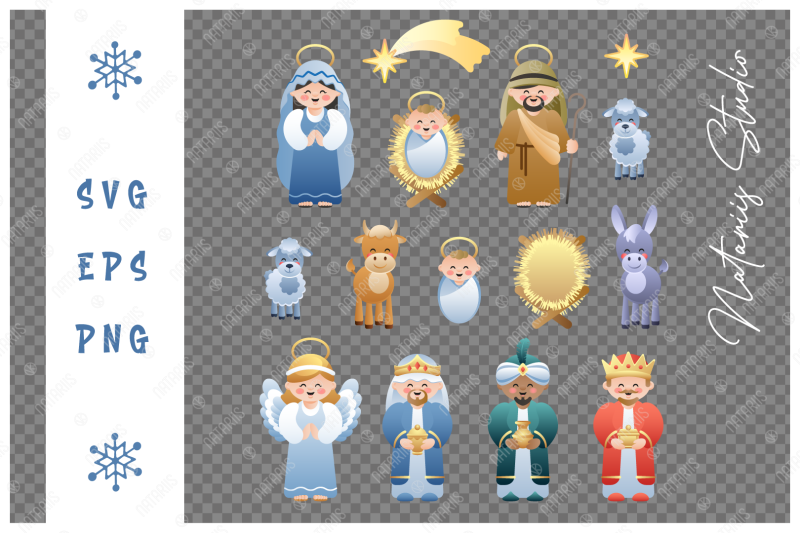 nativity-scene-clip-arts-collection-cute-cartoon-characters