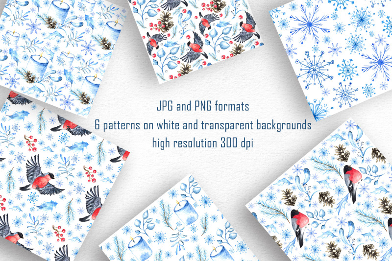 winter-watercolor-seamless-pattern-collection