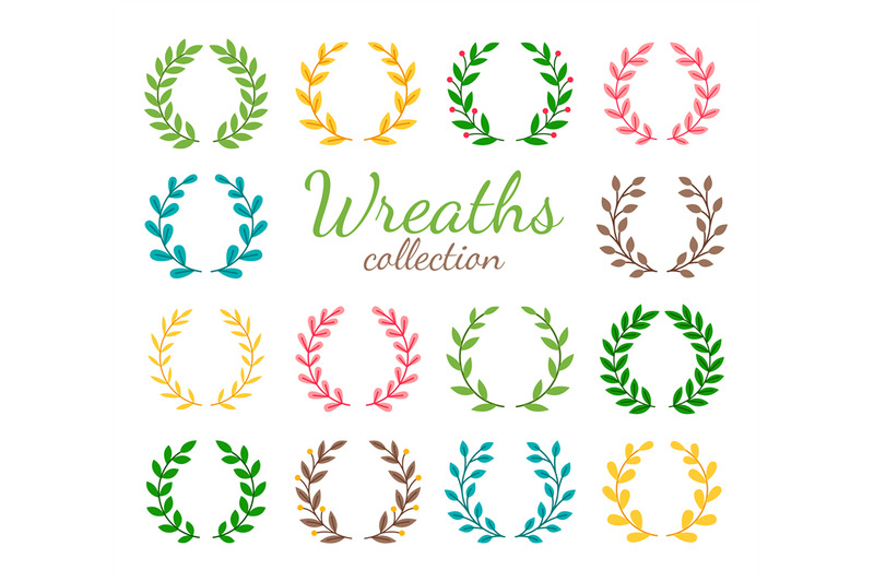 award-wreaths-set