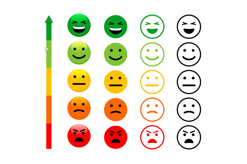 ranking-scale-faces-vector-illustration