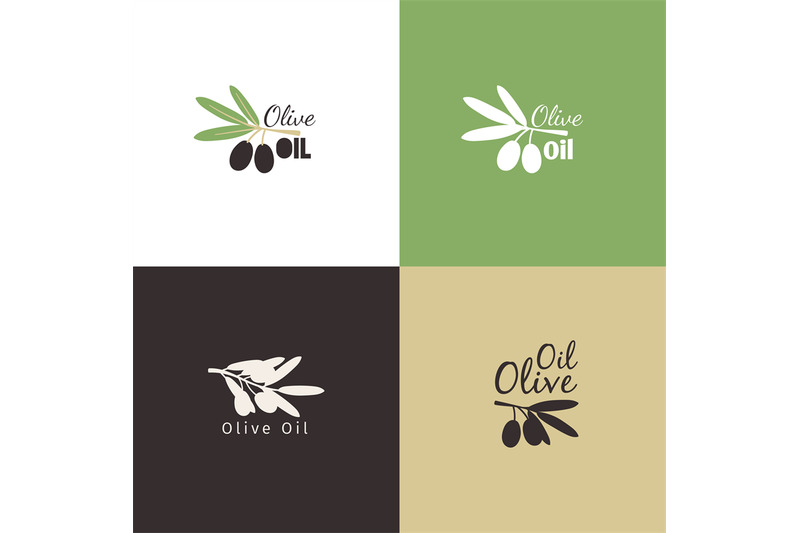 olive-branches-logo-icons-set