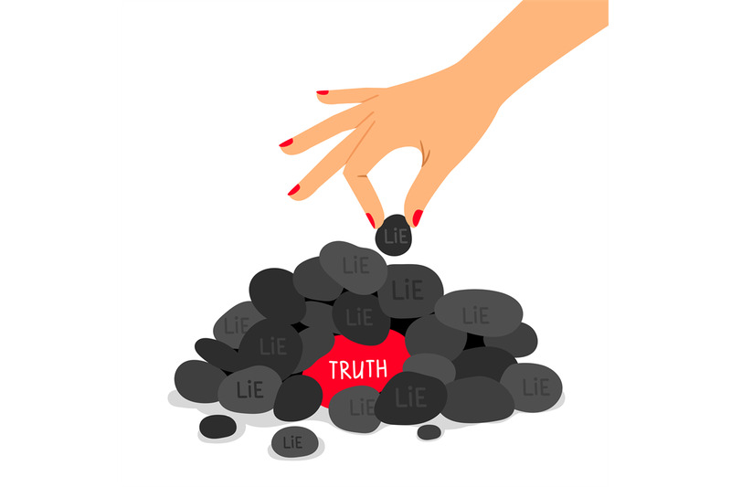 truth-and-lie-concept-vector-illustration