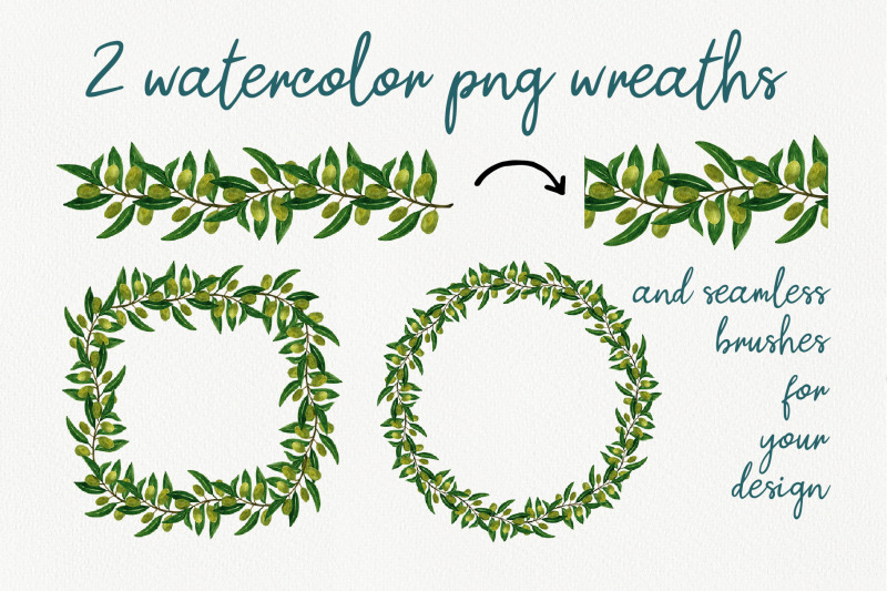 watercolor-olive-branch-and-greenery-clipart