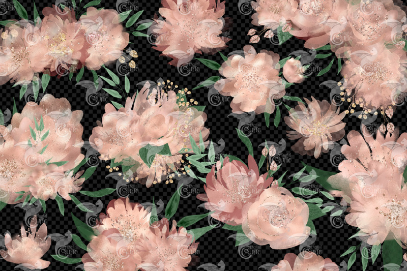 rose-gold-watercolor-flowers-clipart